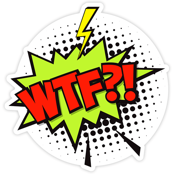 Car & Motorbike Stickers: WTF?! red