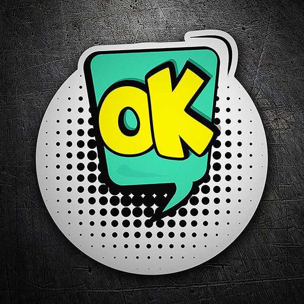 Car & Motorbike Stickers: OK yellow