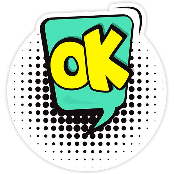 Car & Motorbike Stickers: OK yellow