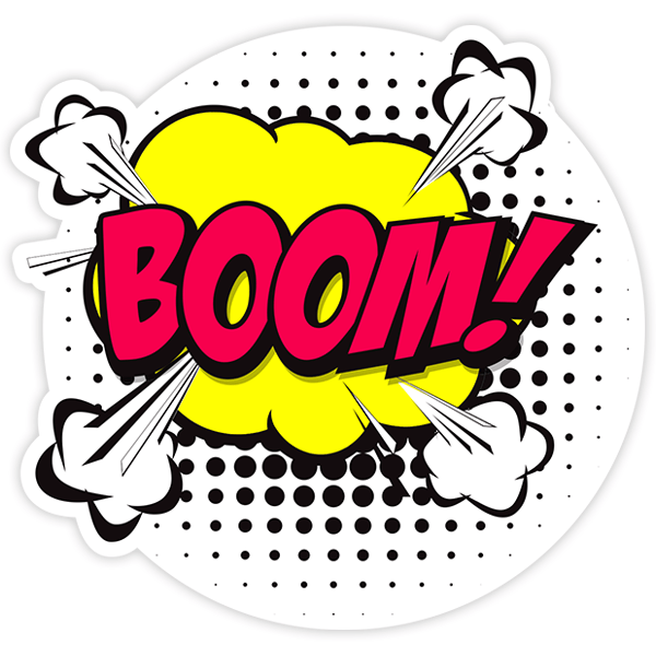 Car & Motorbike Stickers: BOOM! Comic Burst