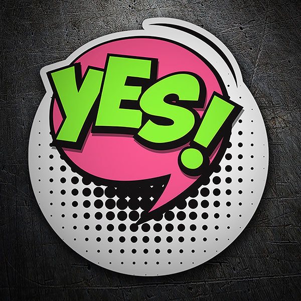 Car & Motorbike Stickers: YES! green