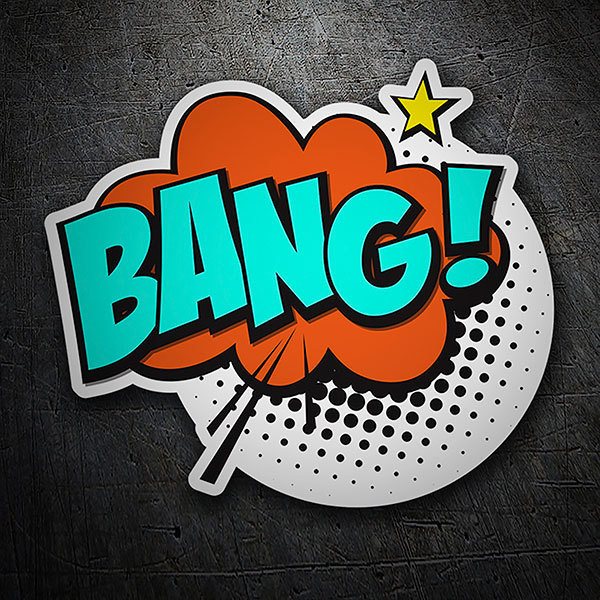 Car & Motorbike Stickers: BANG! blue