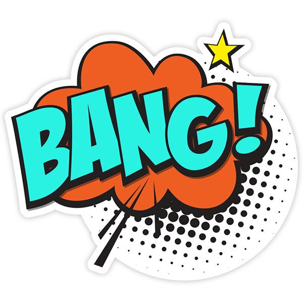 Car & Motorbike Stickers: BANG! blue