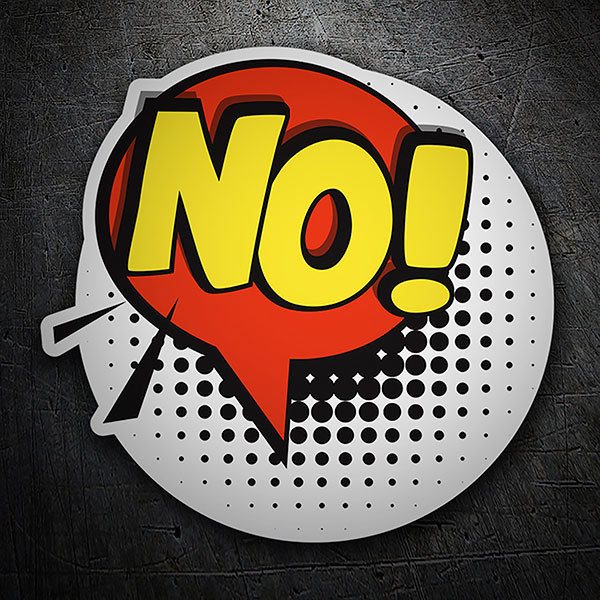 Car & Motorbike Stickers: NO! yellow