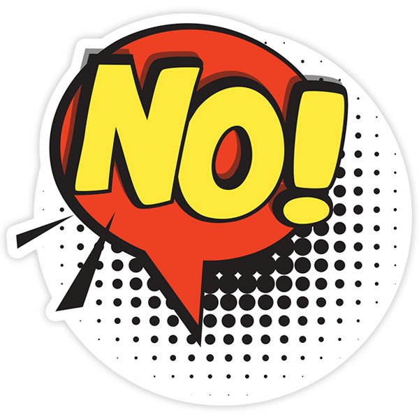 Car & Motorbike Stickers: NO! yellow