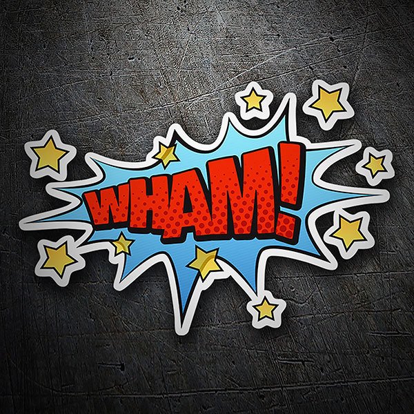 Car & Motorbike Stickers: WHAM! red