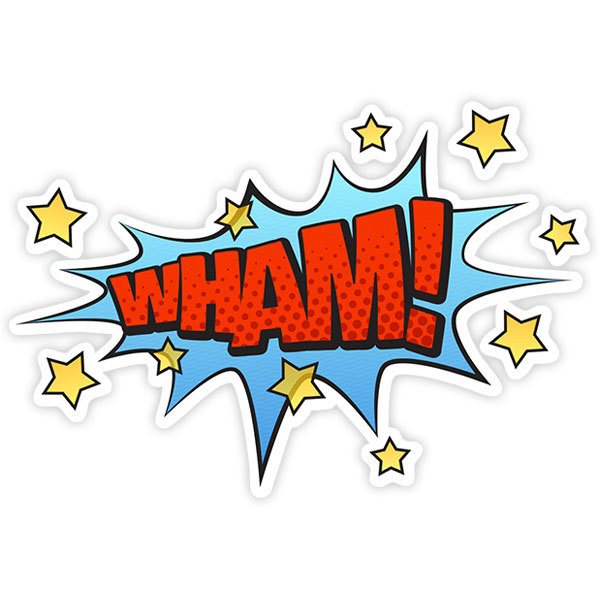 Car & Motorbike Stickers: WHAM! red