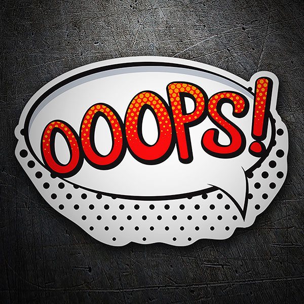 Car & Motorbike Stickers: OOOPS! red