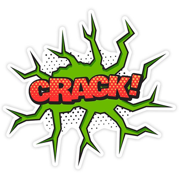 Car & Motorbike Stickers: CRACK! red