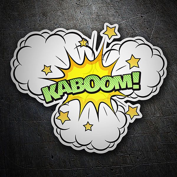 Car & Motorbike Stickers: KABOOM! green