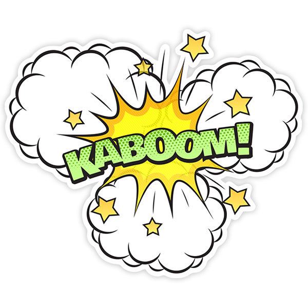 Car & Motorbike Stickers: KABOOM! green