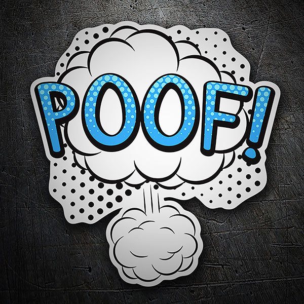 Car & Motorbike Stickers: POOF! blue