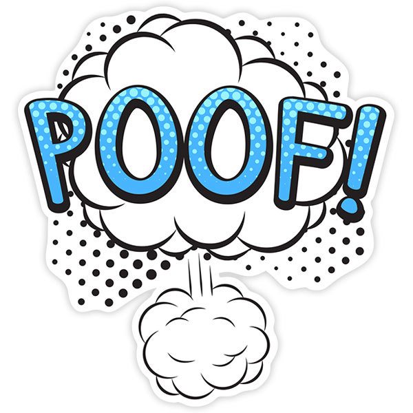 Car & Motorbike Stickers: POOF! blue