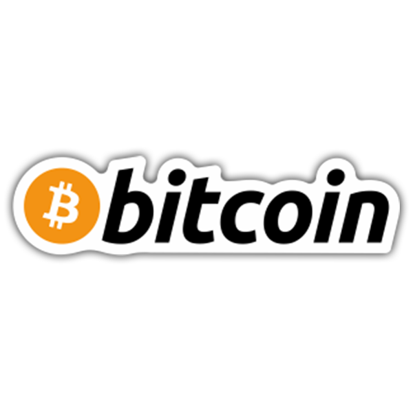 9 x 9cm Bitcoin sticker translucent
