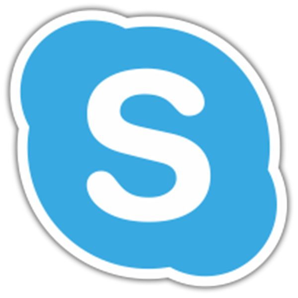 Car & Motorbike Stickers: Skype Icon 0