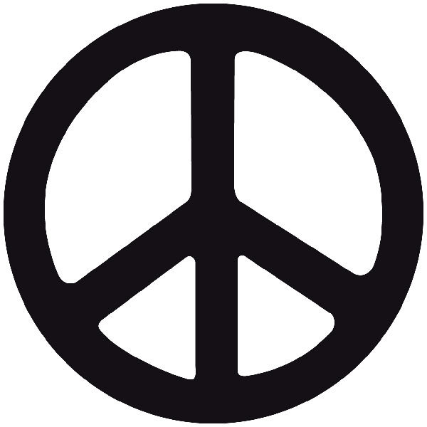 Car & Motorbike Stickers: Peace Symbol