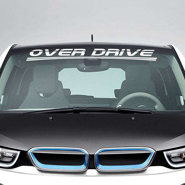 Car & Motorbike Stickers: Over Drive Windshield Sunstrip