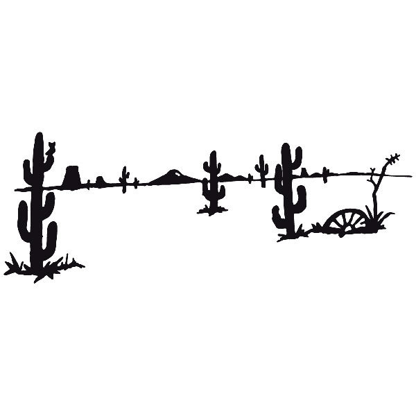 Car & Motorbike Stickers: Desert with cactus