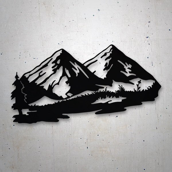 Car & Motorbike Stickers: Snowy Mountains