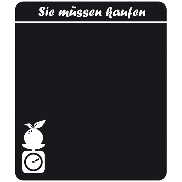 Wall Stickers: Chalkboard Shopping list German
