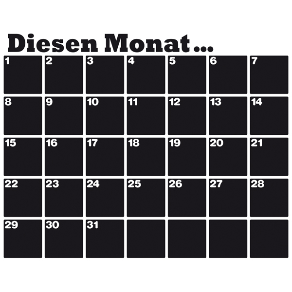 Wall Stickers: Chalkboard German Organizer Calendar