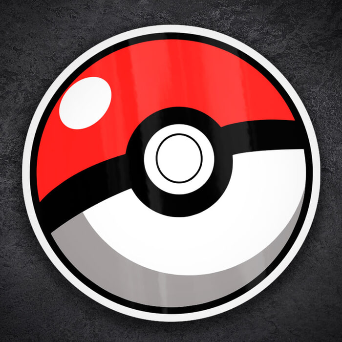 Car & Motorbike Stickers: Classic Pokeball Pokémon