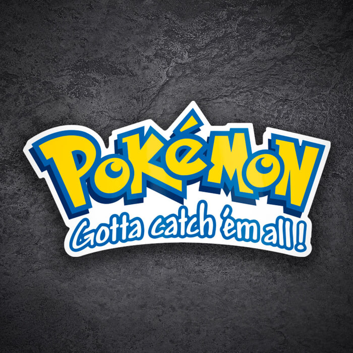 Car & Motorbike Stickers: Pokémon logo with slogan