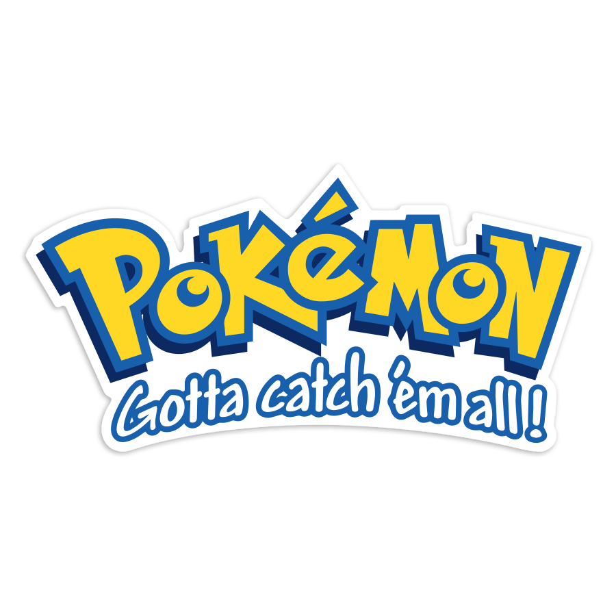 Car & Motorbike Stickers: Pokémon logo with slogan