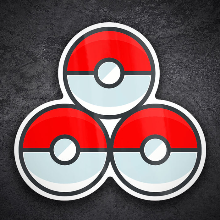 Car & Motorbike Stickers: Grouped Pokeballs Pokémon
