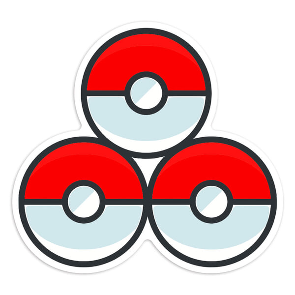 Car & Motorbike Stickers: Grouped Pokeballs Pokémon
