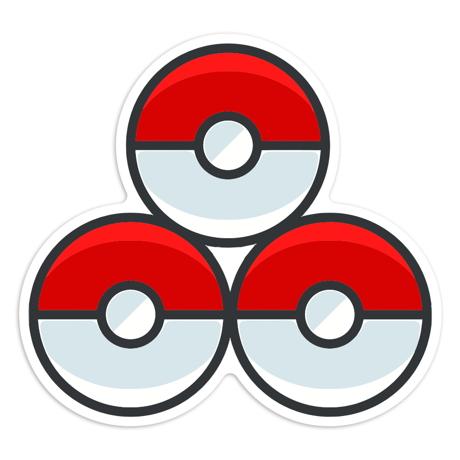 Car & Motorbike Stickers: Grouped Pokeballs Pokémon