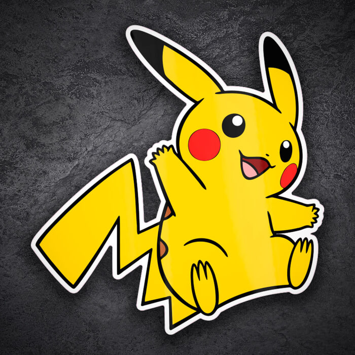 Car & Motorbike Stickers: Pikachu full body Pokémon