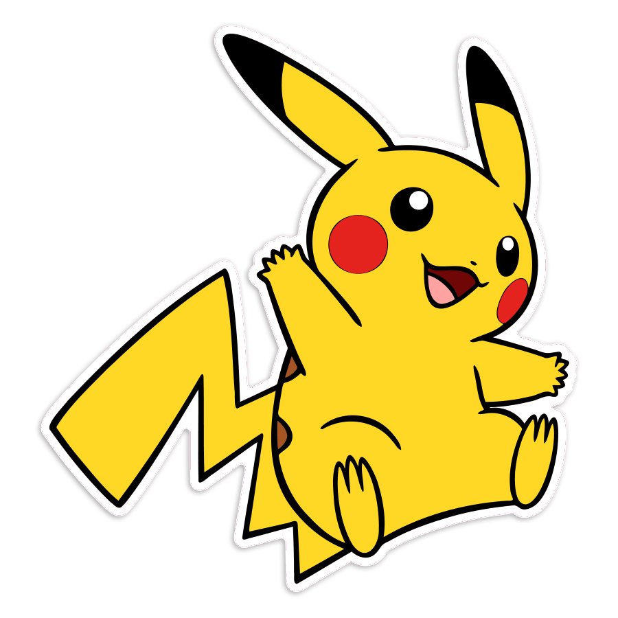 Car & Motorbike Stickers: Pikachu full body Pokémon