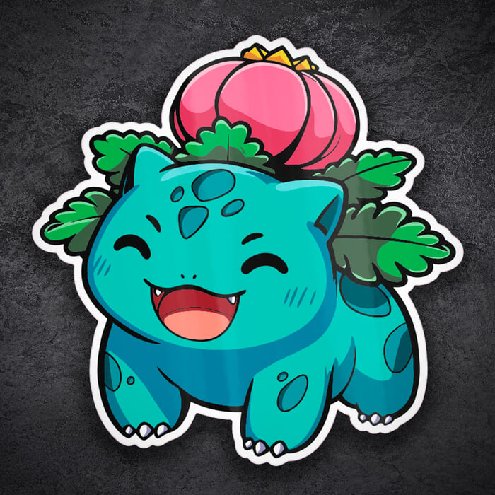 Car & Motorbike Stickers: Ivysaur Chibi Decal