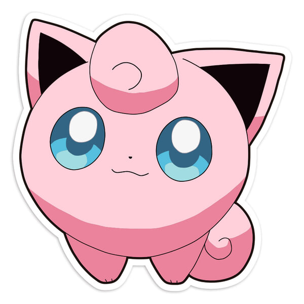 Car & Motorbike Stickers: Jigglypuff Pokémon