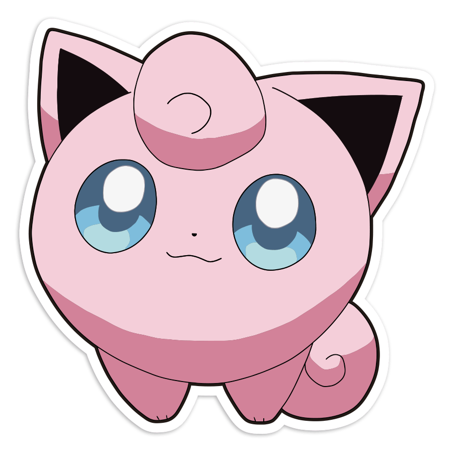 Car & Motorbike Stickers: Jigglypuff Pokémon