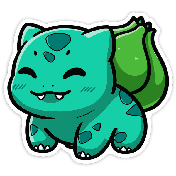 Car & Motorbike Stickers: Bulbasaur Chibi Pokémon