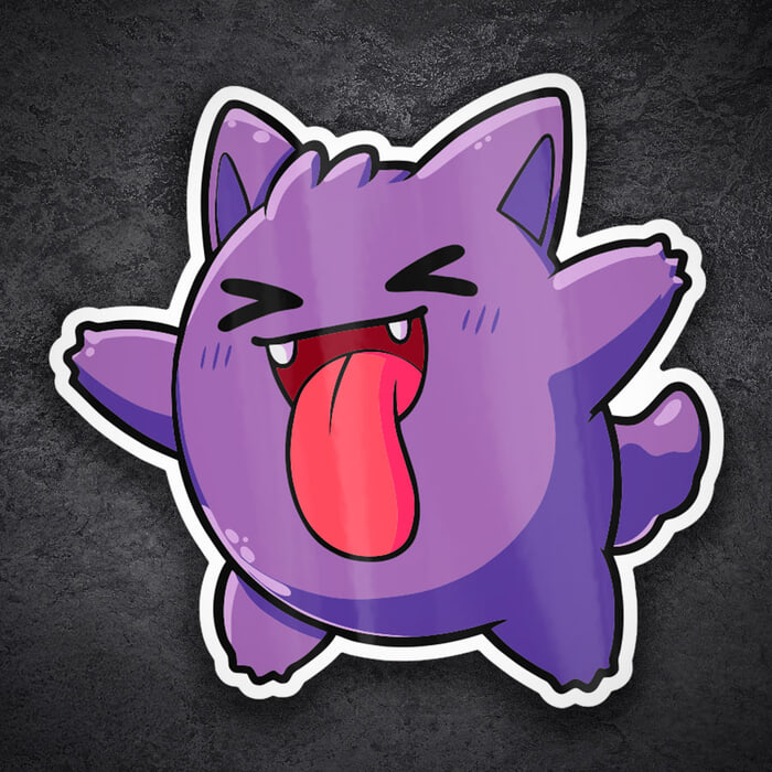 Car & Motorbike Stickers: Gengar Chibi Pokémon
