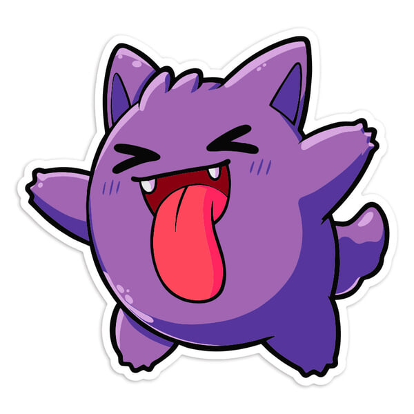 Car & Motorbike Stickers: Gengar Chibi Pokémon