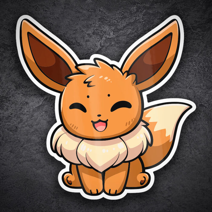 Car & Motorbike Stickers: Eevee Chibi Pokémon