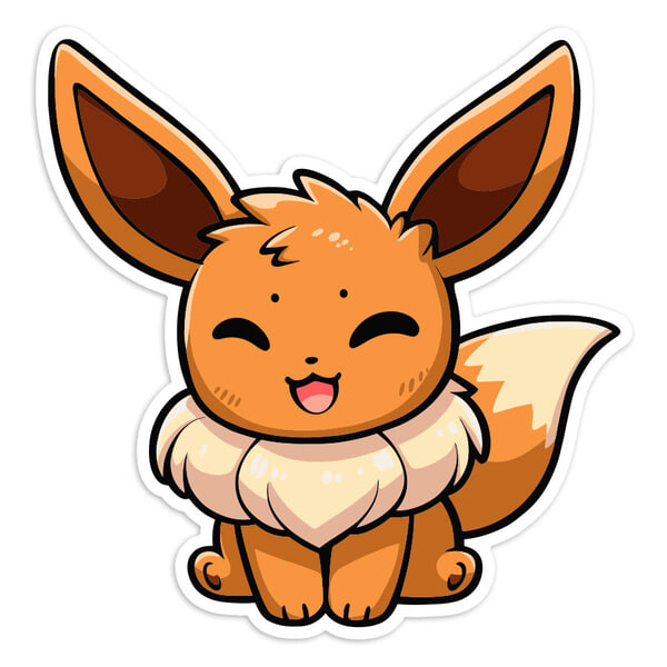 Car & Motorbike Stickers: Eevee Chibi Pokémon