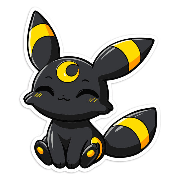 Car & Motorbike Stickers: Umbreon Chibi Pokémon