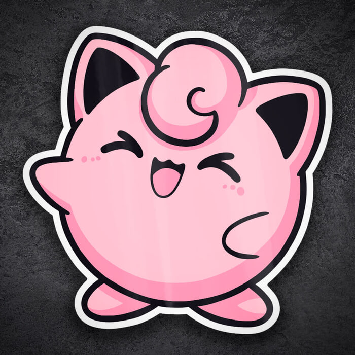 Car & Motorbike Stickers: Jigglypuff Chibi Pokémon