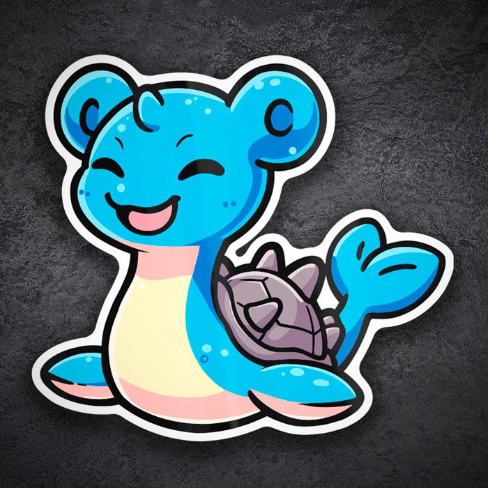 Car & Motorbike Stickers: Lapras Chibi Pokémon