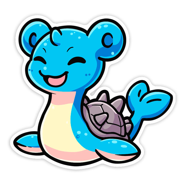 Car & Motorbike Stickers: Lapras Chibi Pokémon