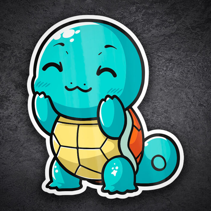 Car & Motorbike Stickers: Chibi Squirtle Pokémon