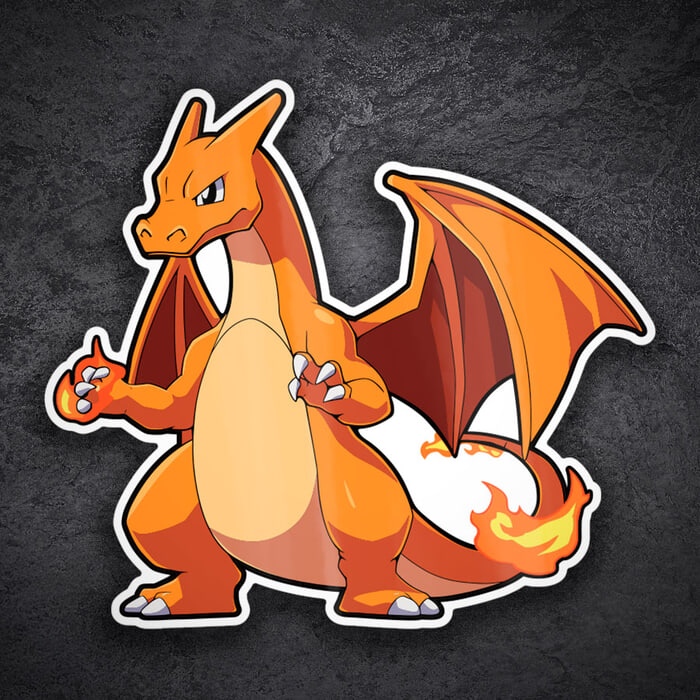 Car & Motorbike Stickers: Fire Pokémon Charizard