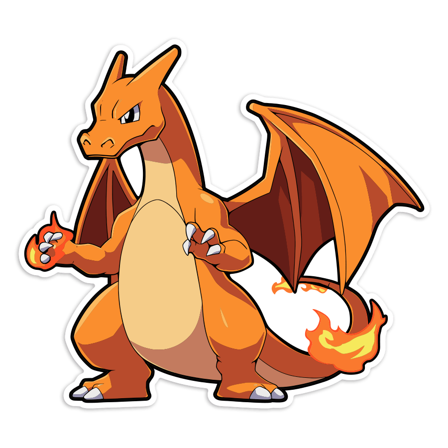 Car & Motorbike Stickers: Fire Pokémon Charizard