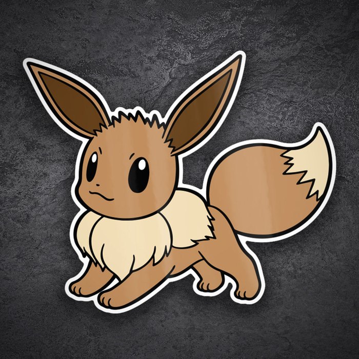 Car & Motorbike Stickers: Classic Action Eevee