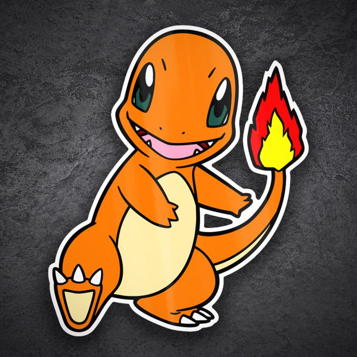 Car & Motorbike Stickers: Classic Smiling Charmander
